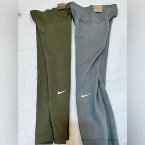 NWT x 2 girls Nike tights in green and grey